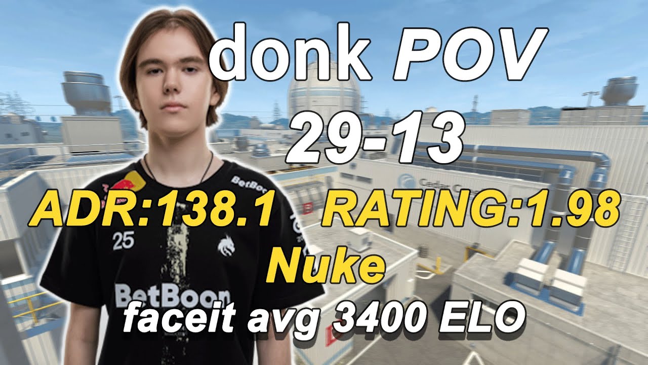 donk(29-13) 3-stack magixx/suns1de Voice Comms(Nuke)|Faceit avg 3400|CS2POV|DEMO|Jan 5,2026