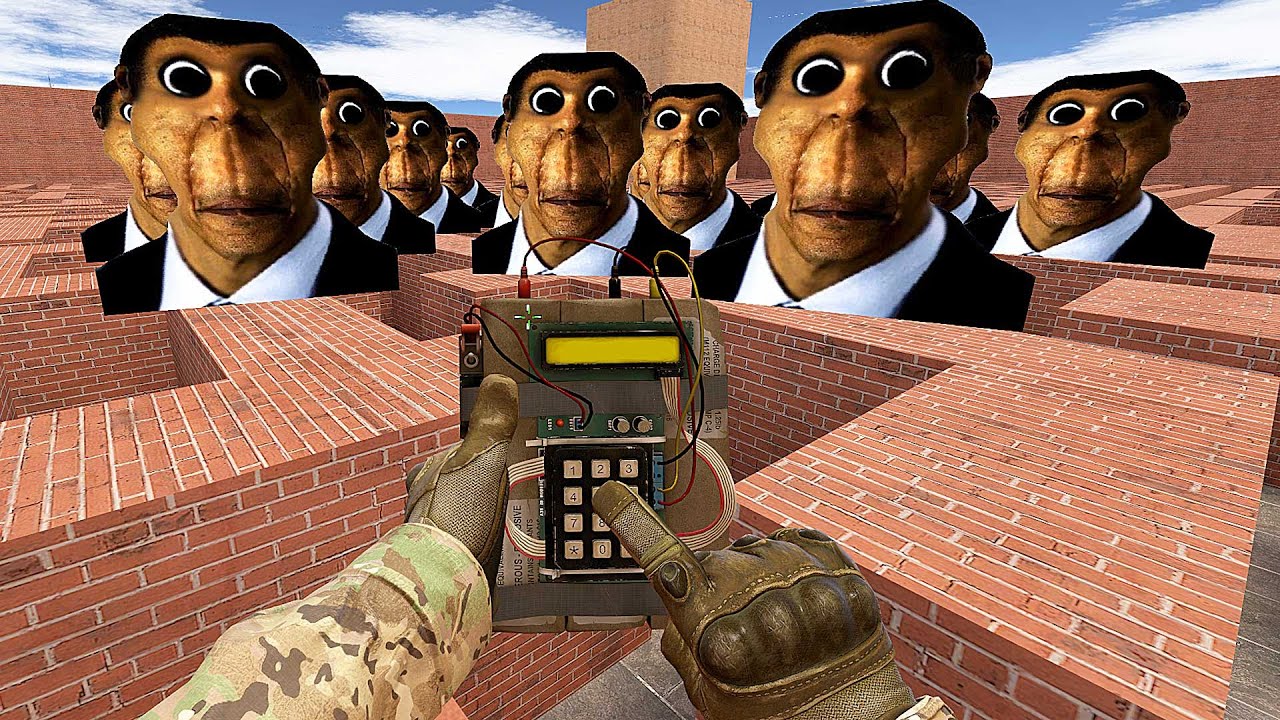 ОБУНГА В ЛАБИРИНТЕ ГОНЯЕТСЯ ЗА НАМИ OBUNGA NEXTBOT Garry's Mod