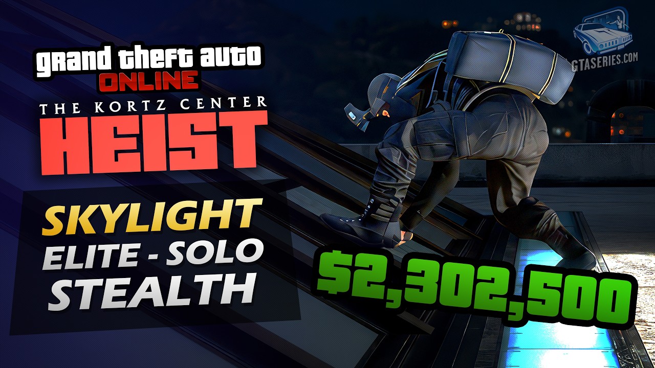 GTA Online: The Kortz Center Heist - Skylight Approach [SOLO FULL STEALTH - ELITE CHALLENGE]
