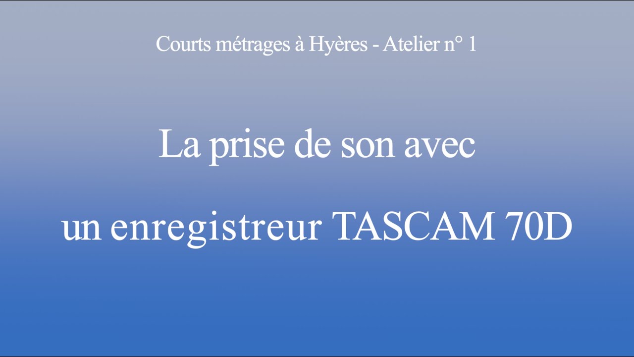 L'enregistreur TASCAM 70D