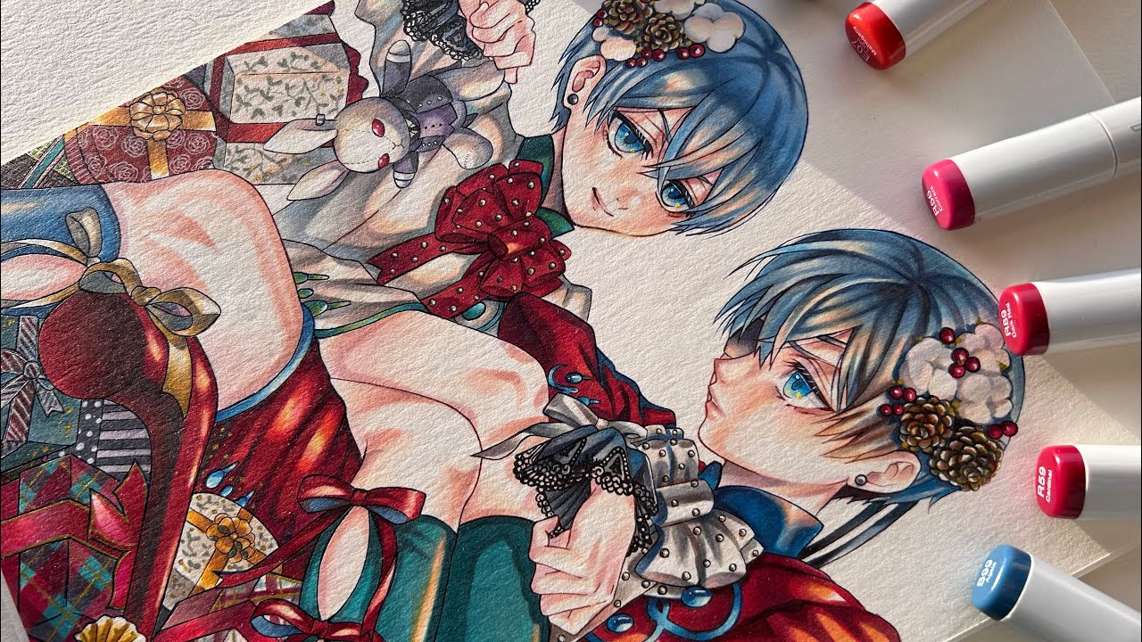 【黒執事】 模写 Gファンタジー12月号表紙描いてみた #BlackButler #cielphantomhive  