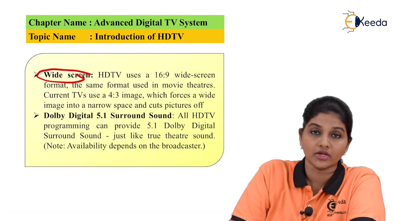 Introduction to HDTV | Advanced Digital TV System | TV and Video Engineering
