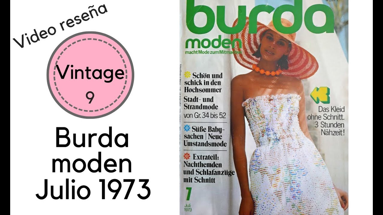 Reseña revista BURDA MODEN de Julio 1973 (9) || Revista Patrones Moda