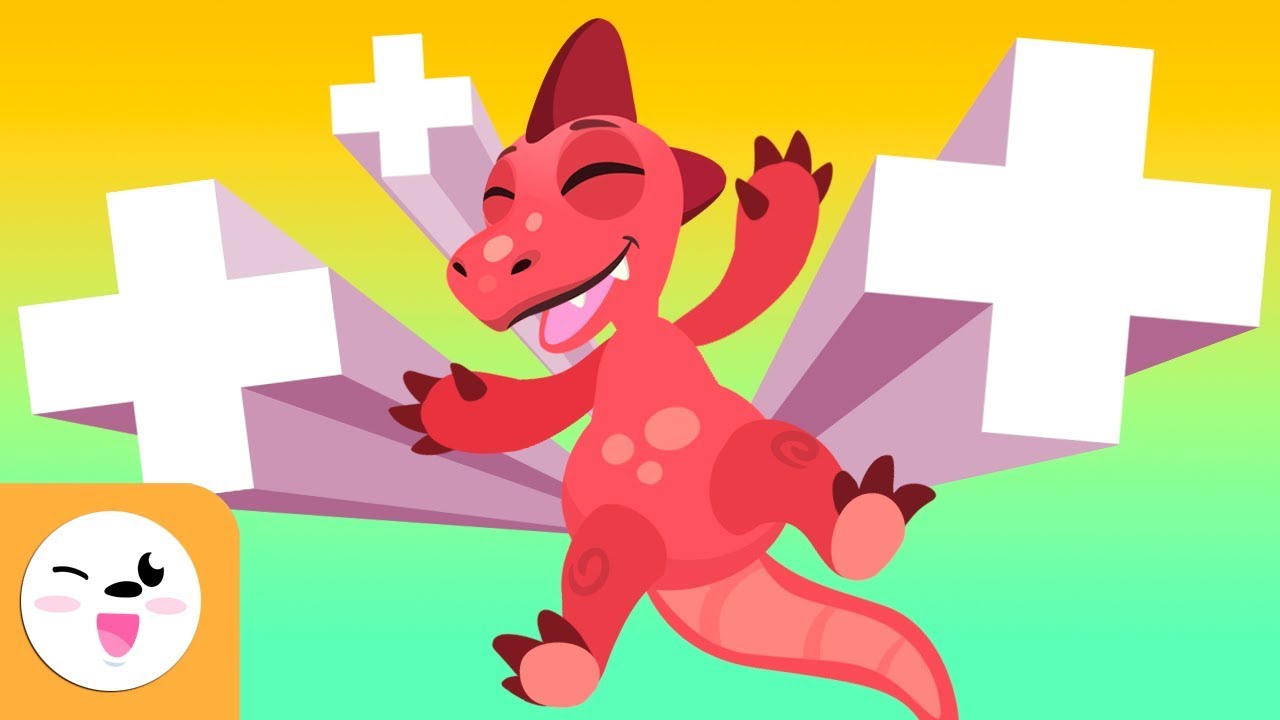 Soma para crianças - Aprenda a somar com os dinossauros - Matemática para crianças