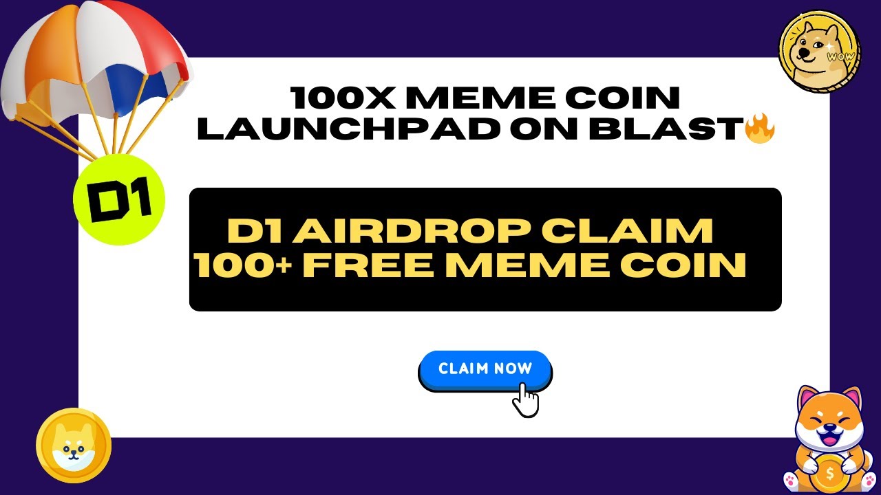 Blast Airdrop Claim 100+ Meme Coin Airdrops for Free with one platform for FREE D1 Tutorial.