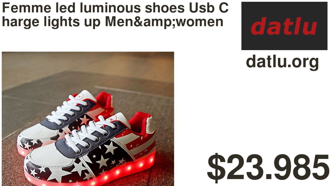 Femme led luminous shoes Usb Charge lights up Men&women colorfull glowing shoe neon casual bas