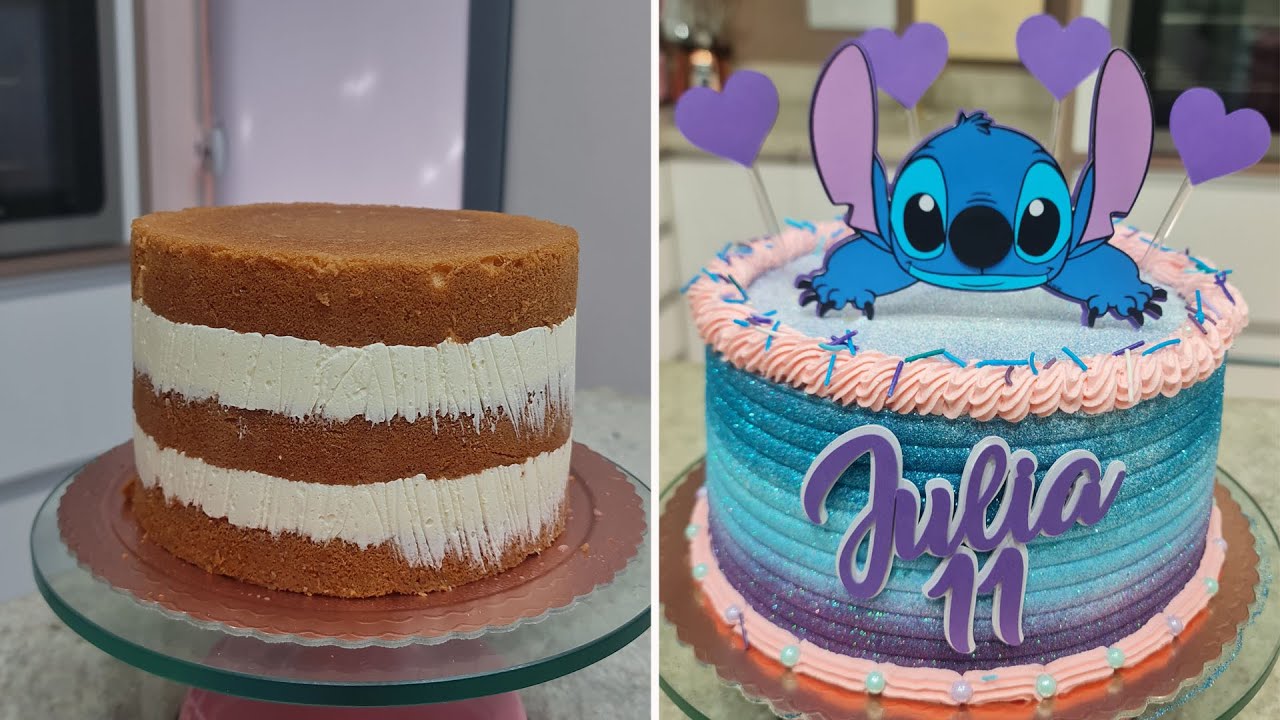 ESQUEÇI O BOLO DO CLIENTE  😱 BOLO DE ÚLTIMA HORA TEMA STITCH @PARIS CAKE DESIGNER