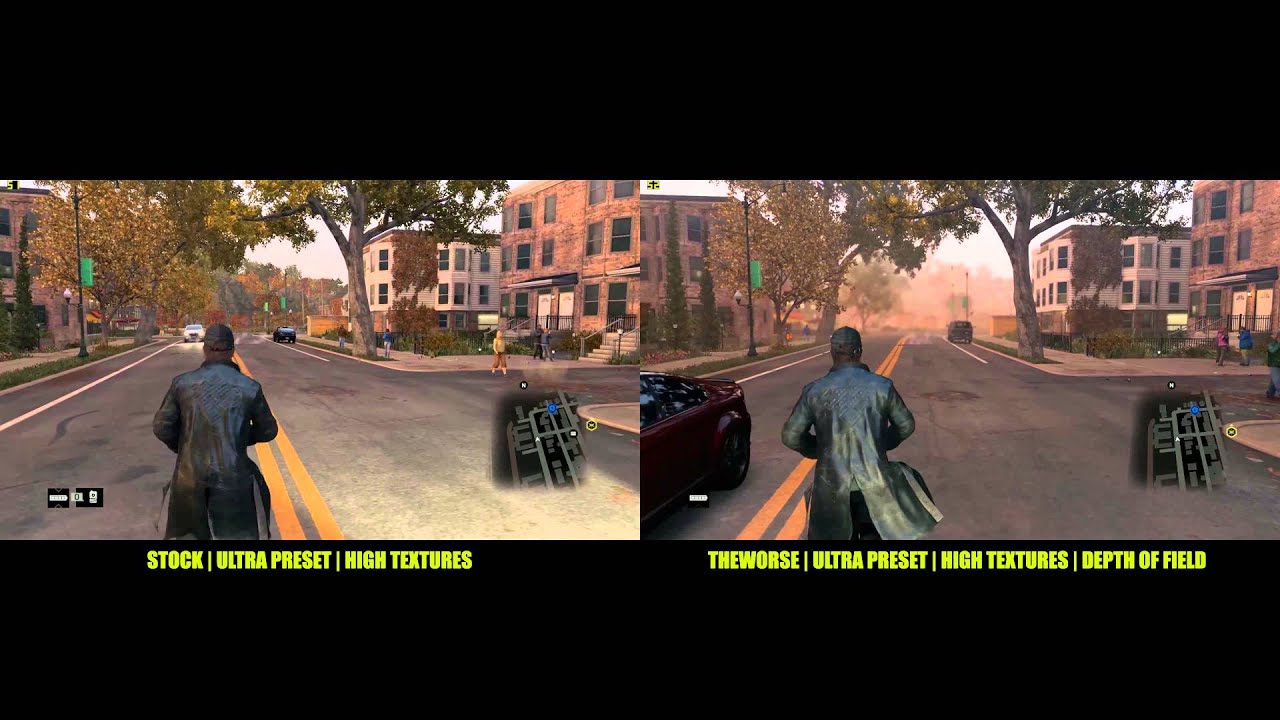 Watch_Dogs | TheWorse Mod | Depth Of Field Comparison | Ultra