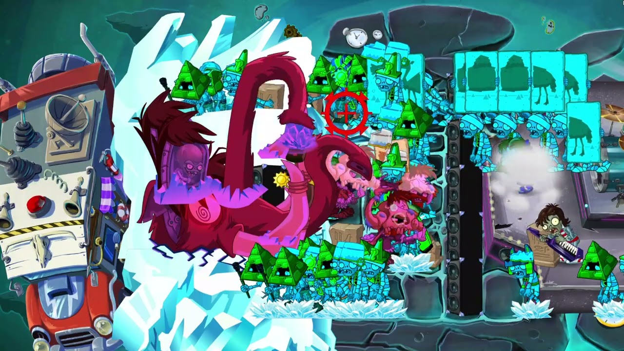 Pvz 2 Gardenless all worlds zomboss vs Frostbite Caves (part 7)
