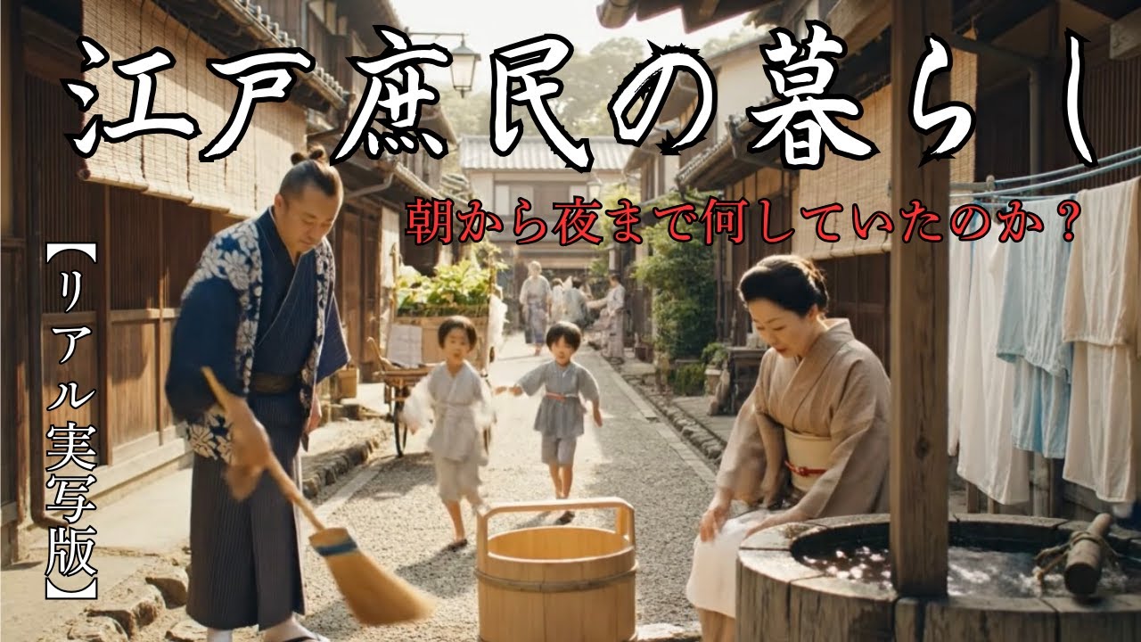 【AIリアル実写版】江戸庶民の1日を完全再現。仕事も娯楽も詰まったリアルな生活とは？