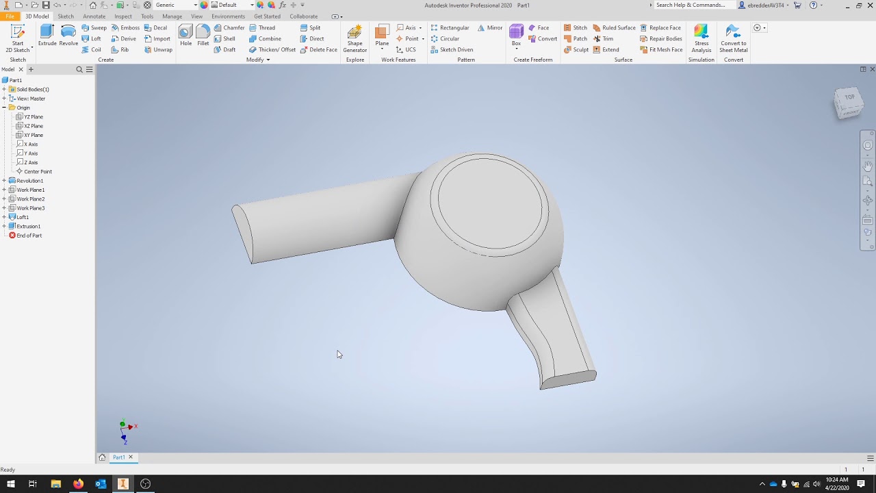 Inventor 2020 Advanced 3D Constructive Tools