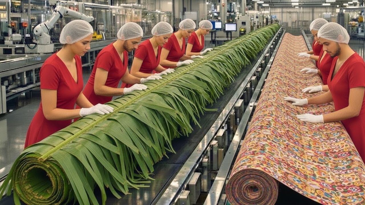 Inside the Largest High-Tech Palm Stem Factory You've Never Seen Before (Full Process)
