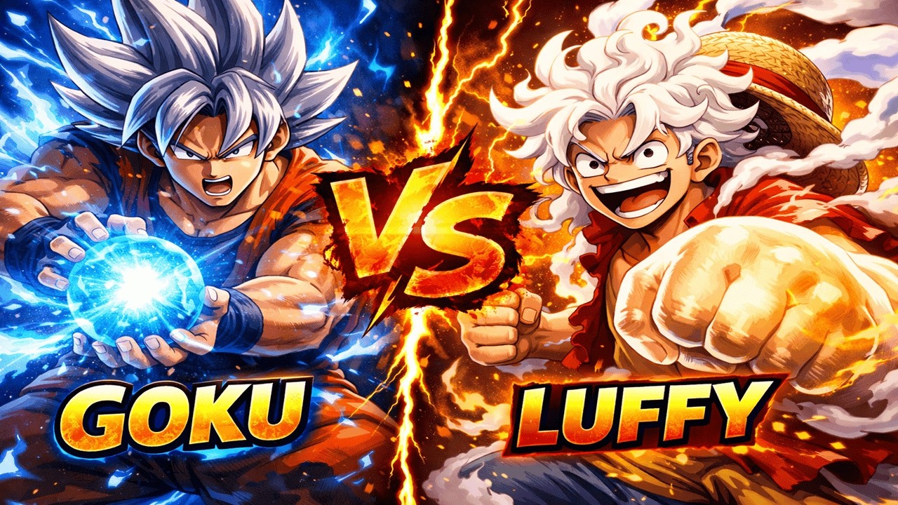 Goku fight main anime charaters GOKU VS LUFFY