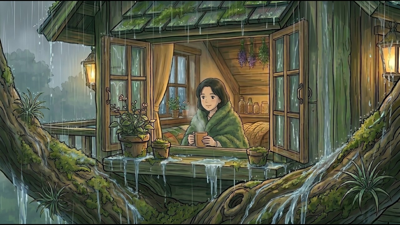 A Quiet Rainy Day Where Life Slows Down | Ghibli-Style Cozy ASMR