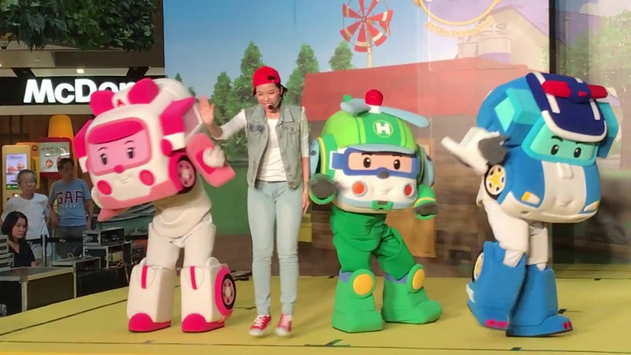 Robocar Poli (로보카 폴리) & Friends (Helly & Amber) In Action at The Seletar Mall, Singapore (Live Show)