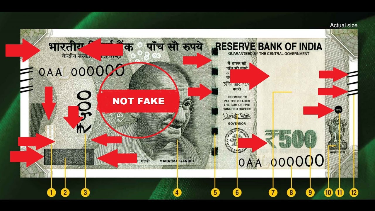 9 security features with 2 HIDDEN features in new ₹500 note (in English)