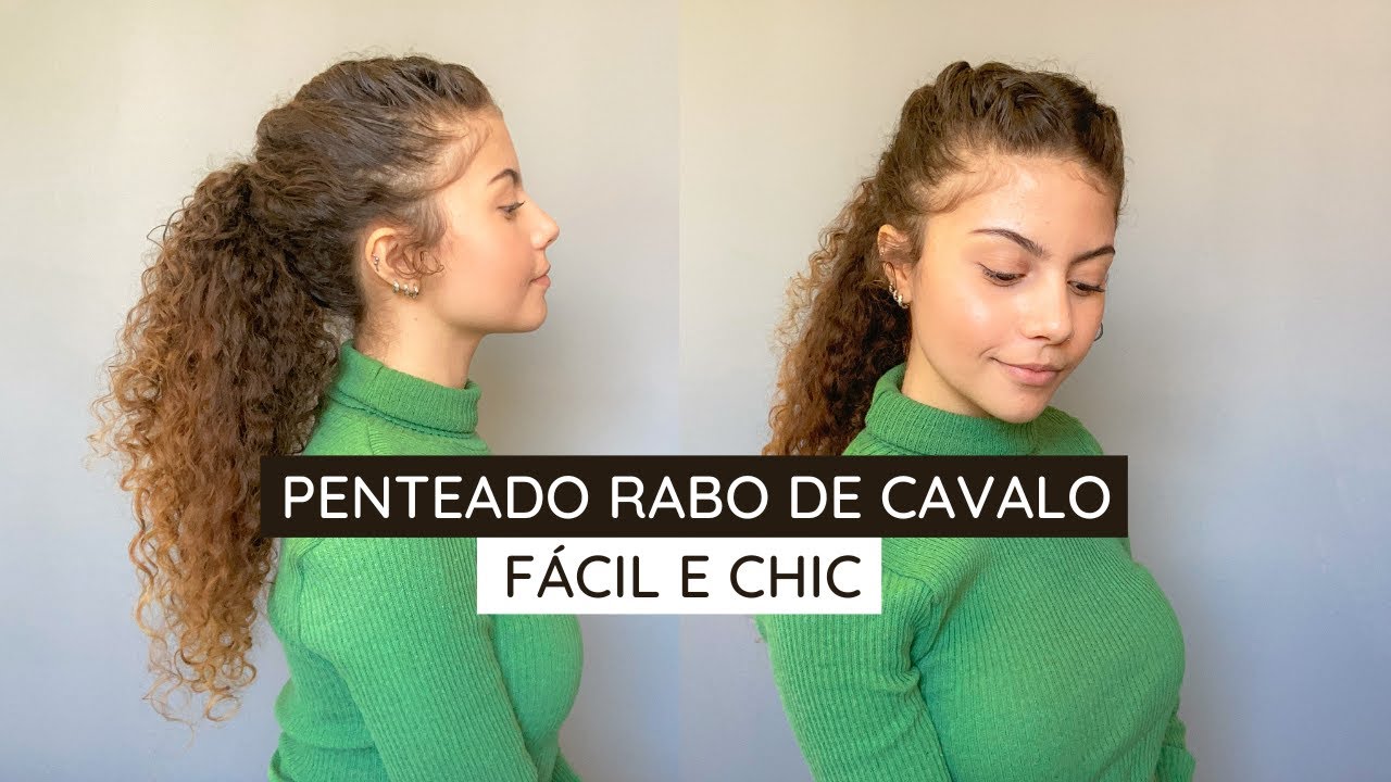 Rabo de Cavalo em Cabelo Cacheado  | Penteado Simples e Chic