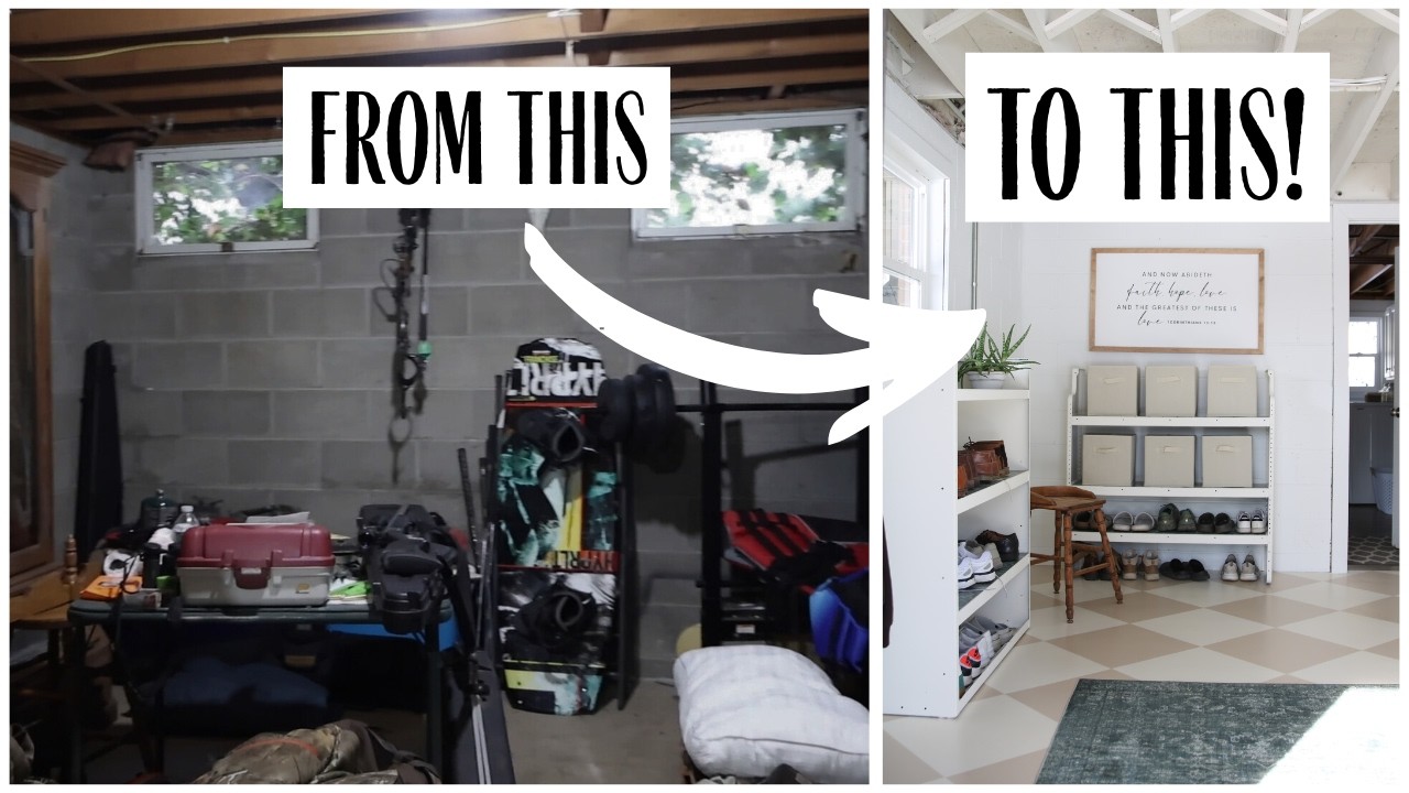 Major Basement Makeover ~ From Dark and Cluttered to Light and Cheerful