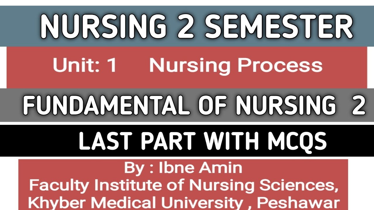 BSN FUNDAMENTAL OF NURSING2 || KMU NURSING SLIDES || NURSING PROCESS || FON2 UNIT_1 part 3