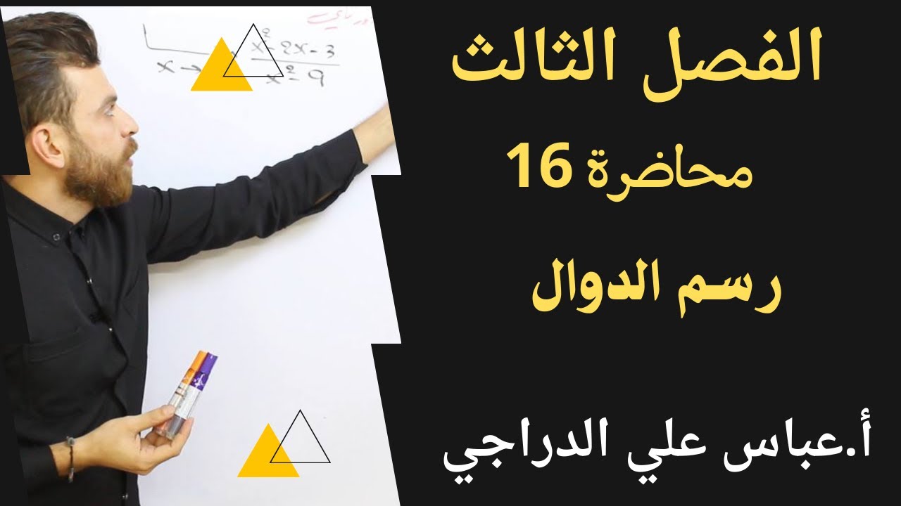 فصل الثالث || محاضرة 16 || موضوع رسم الدوال || رياضيات السادس الادبي