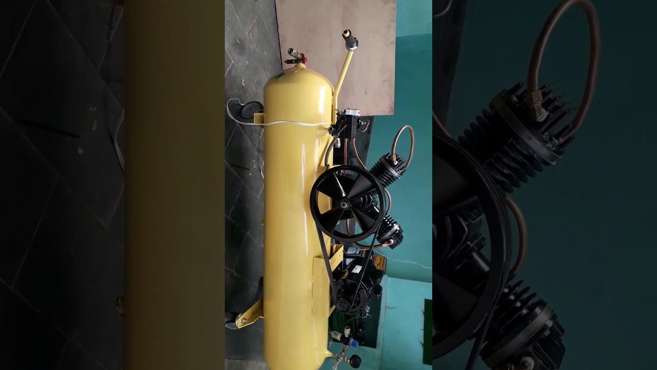 compreensor 10 pés e motor 2 cv  feito cilindro de GNV