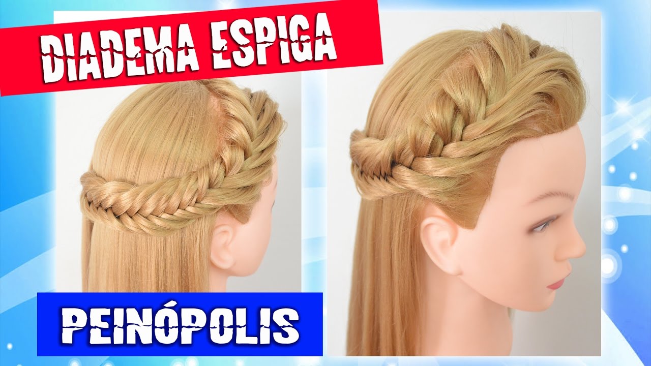 Peinados para principiantes con Trenza Espiga Faciles y Rapidos - Diadema