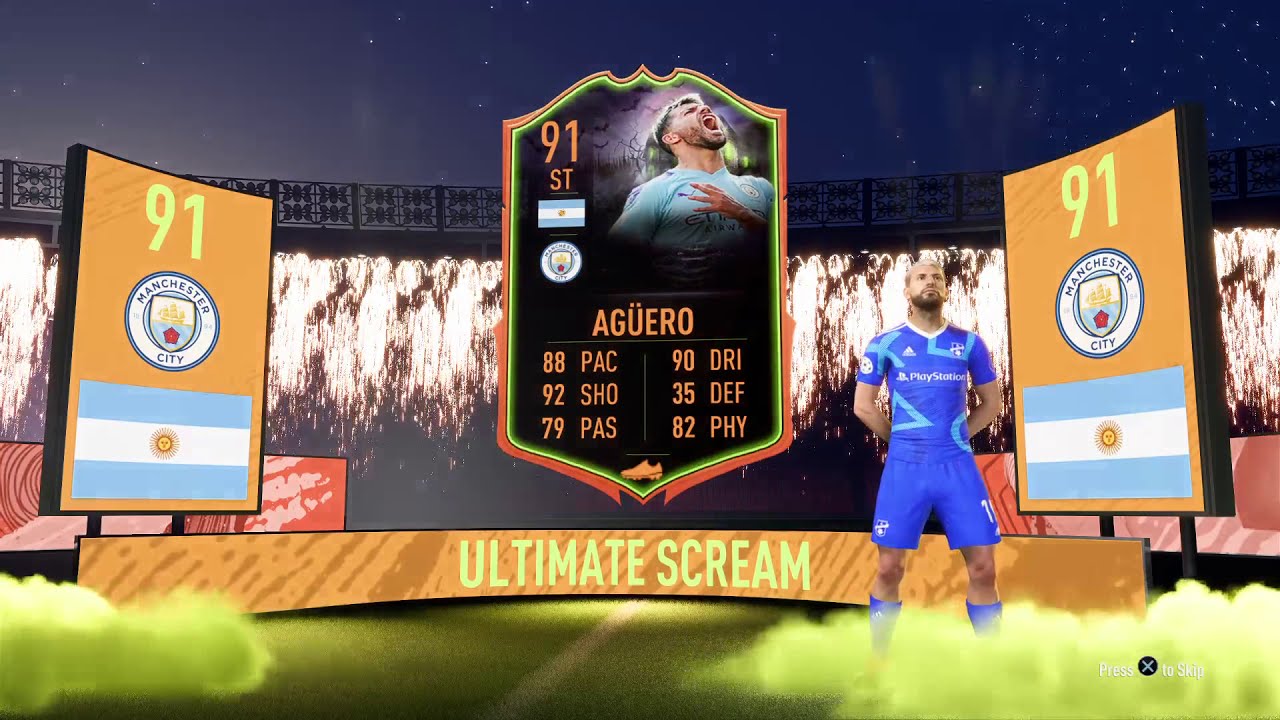 I PACKED SCREAM AGUERO 91!!! FIFA 20