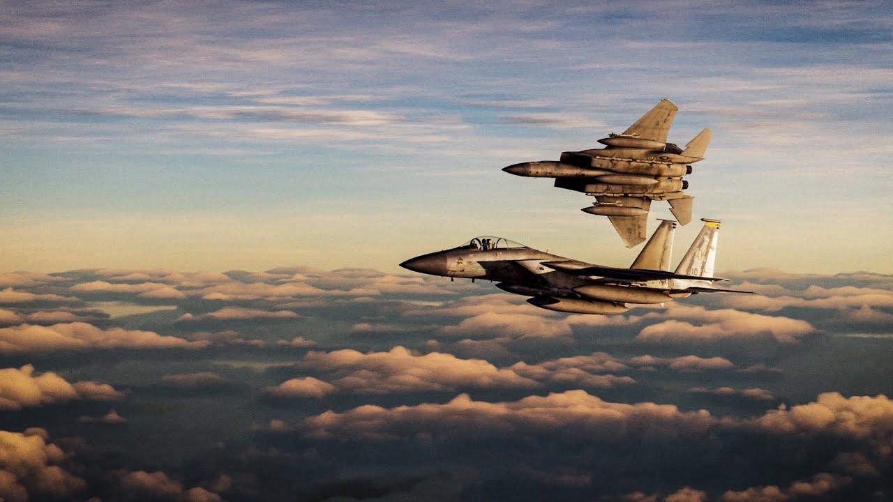F-15C Eagles on patrol in the Bering Sea, 2023.