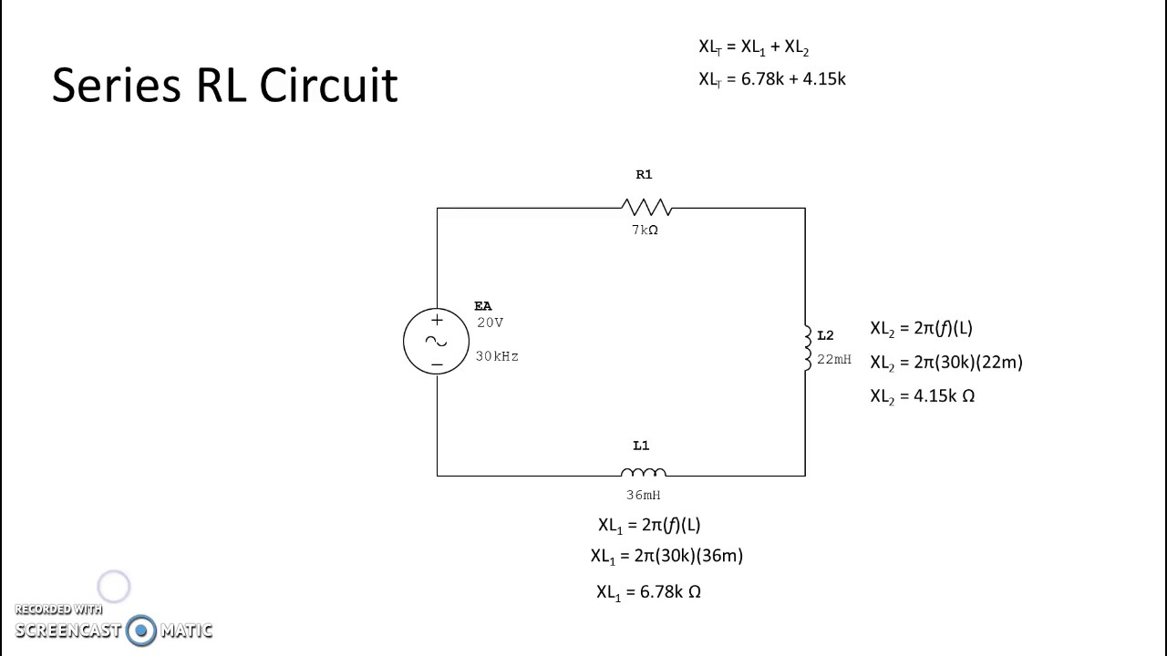 Series RL Circuit - Calculations