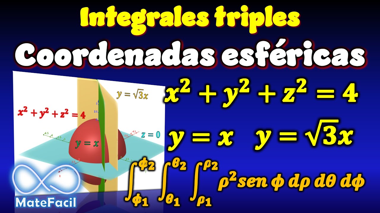 Integral triple en Coordenadas Esféricas (Calcular Volumen limitado por superficies)