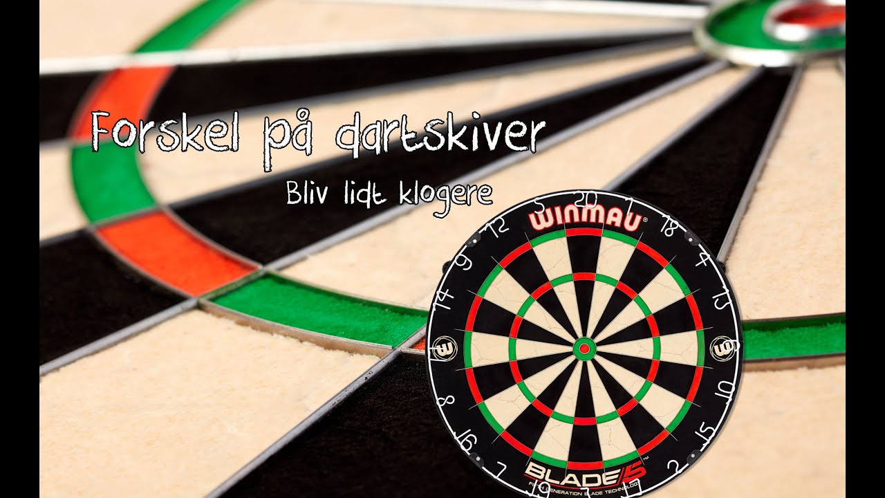 Forskellen p&aring; dartskiver
