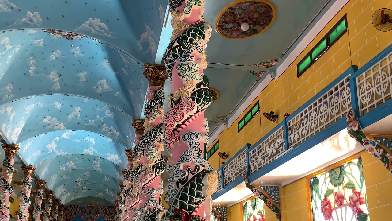 Tay Ninh, Vietnam - Cao Dai Holy See (Bowing and Chanting in Unison)