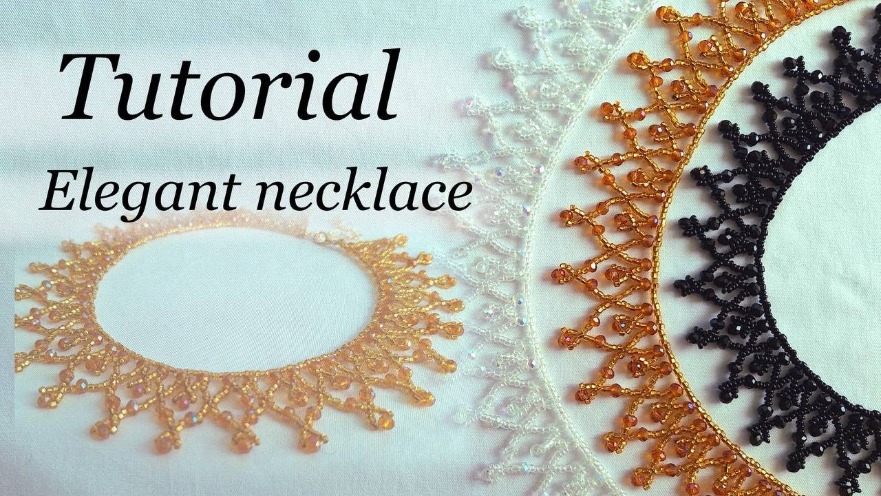 How to Make a Beaded Necklace  DIY Tutorial.  Güzel boncuklu kolye