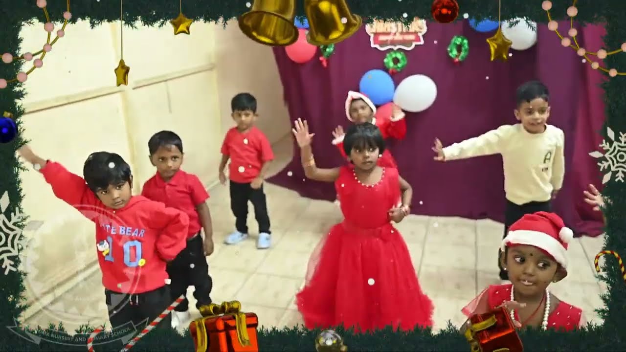 Aroma School - L.K.G TINY STARS  performing for Christmas and New Year Celebration 2025