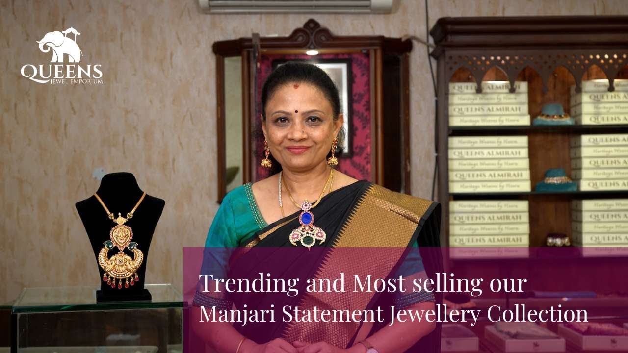 Manjari Collection From Queens Jewel Emporium #traditionjewellery #necklace #traditionjewellery
