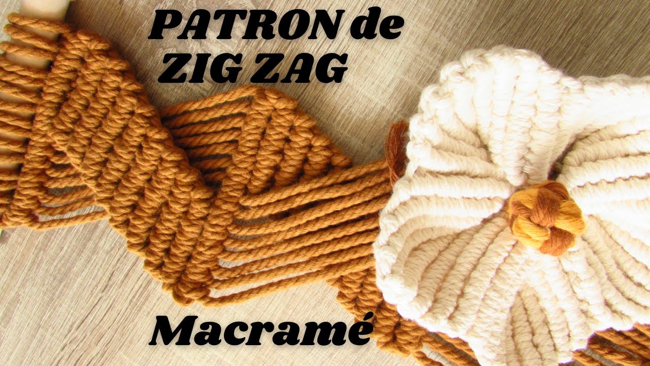 ➿MIRA éste PATRON de MACRAME _ ZIG ZAG _ para tapices o porta macetas | nudo festón | estilo y decor