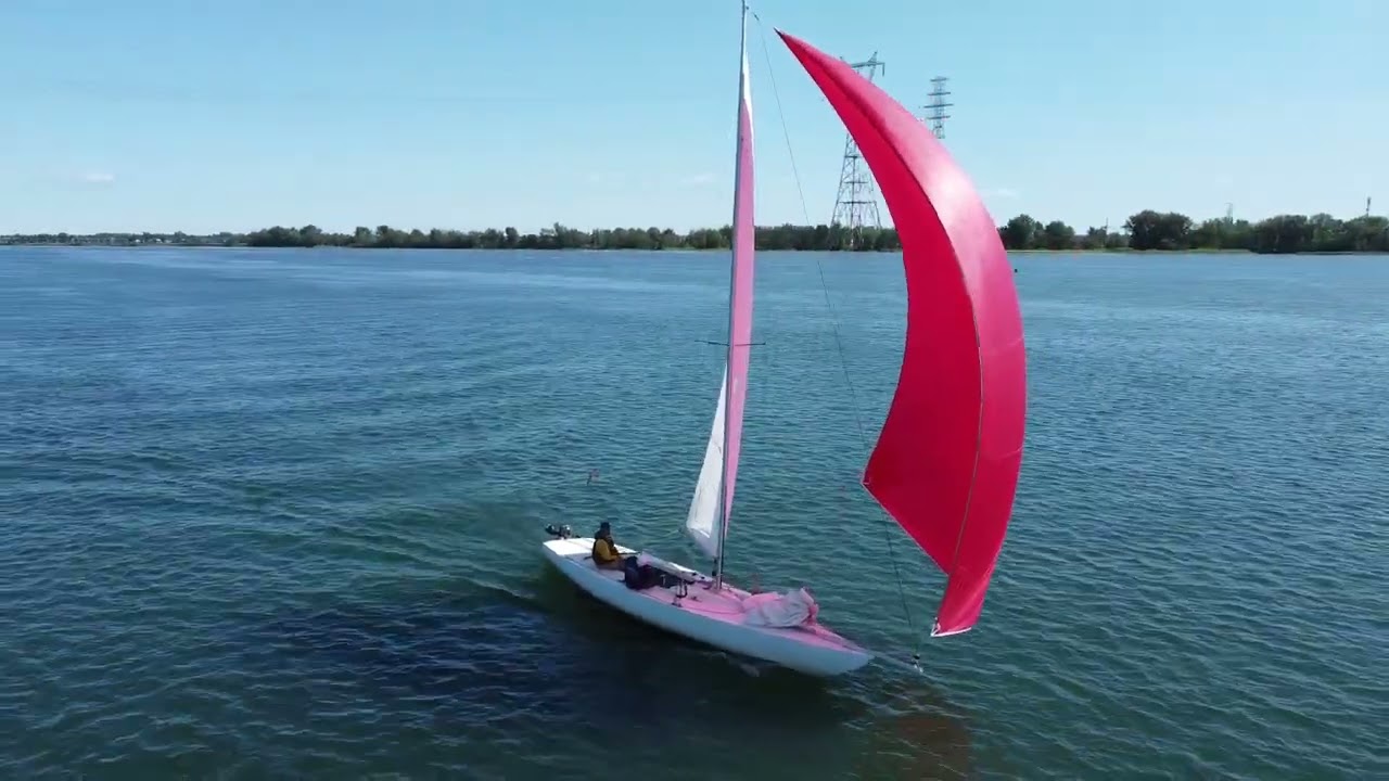 Flying an asymetrical on an Etchells with diy bowsprit
