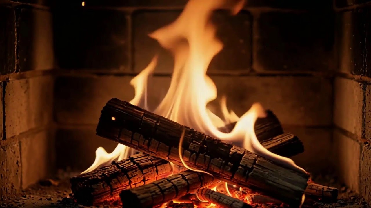 Warm Fireplace Ambience with Calming Crackling Fire Audio for Stress Relief