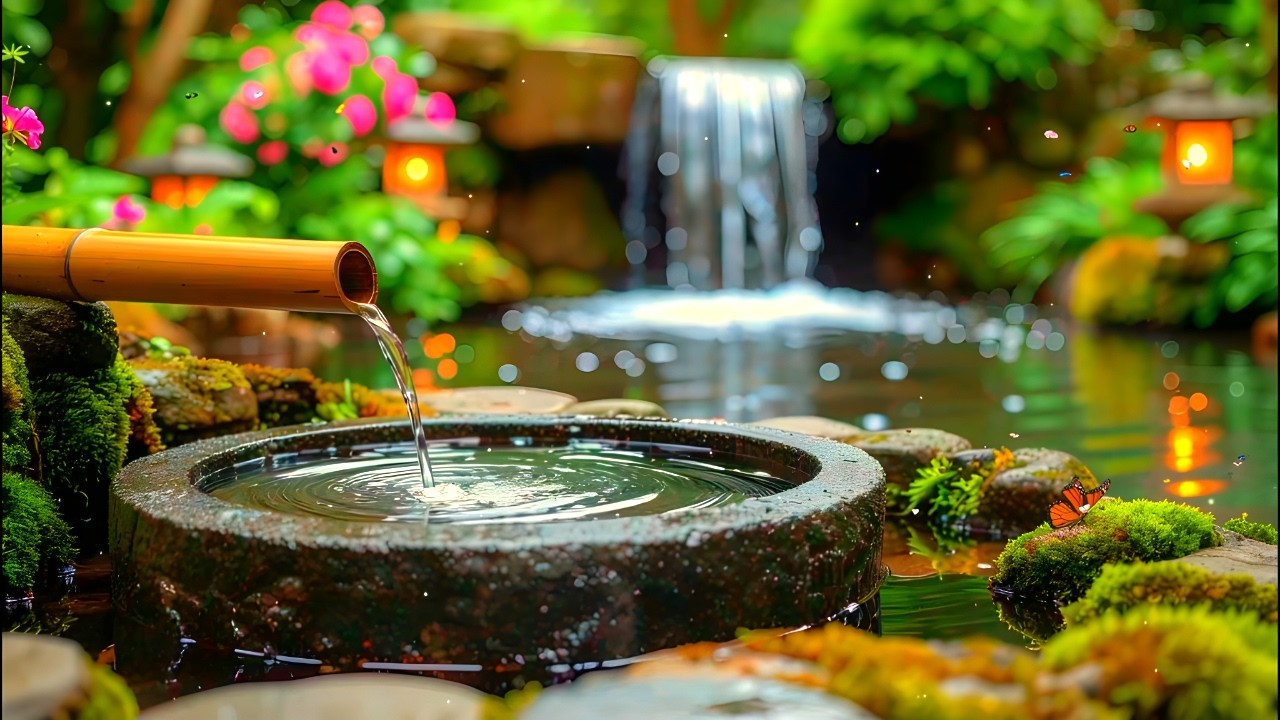Soothing Night Music with Water Sounds 🌙 Deep Sleep Relaxation and Calm Thoughts