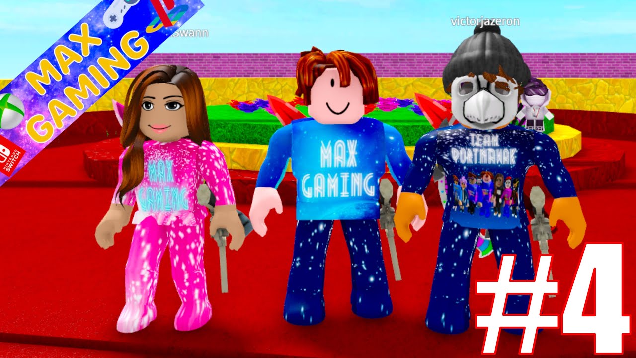 MEURTRES ET ÉNORMES DÉLIRES EN VOCAL AVEC LA TEAM ! Roblox Murder Party Gameplay #4 - Max Gaming