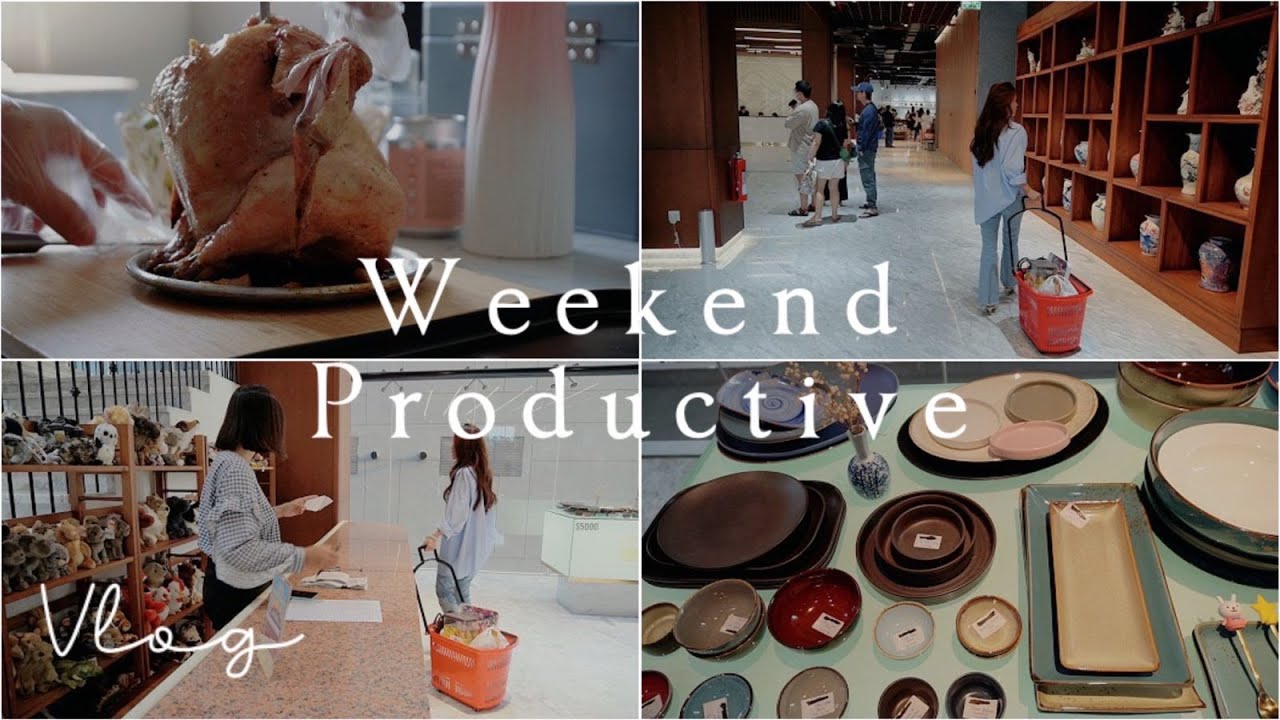 Weekend productive 🏡| shopping for cutlery 🛒🍽️ | cooking roast chicken🍗 | colouring hair👩‍🎨