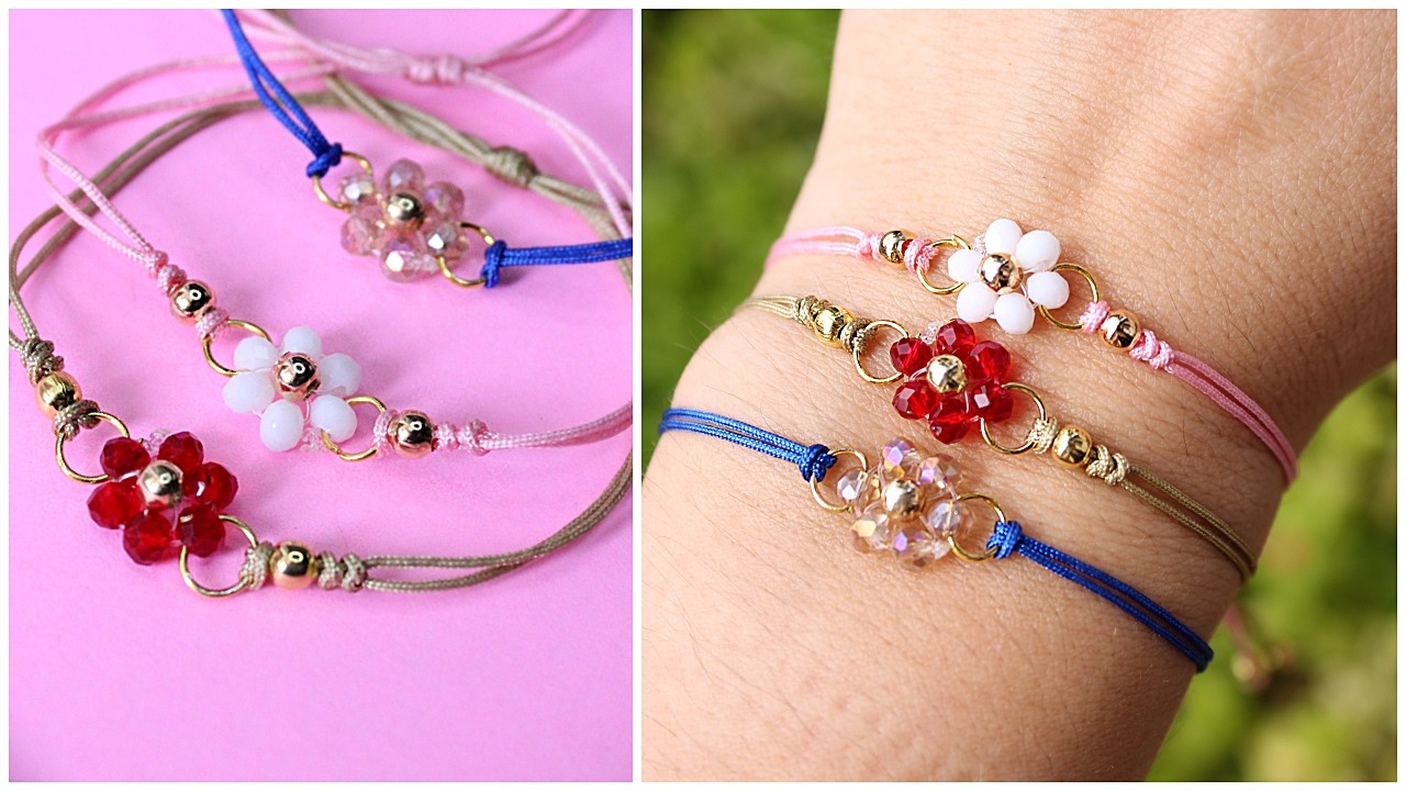 C&oacute;mo Hacer una Pulsera con 1 Flor 🌸 | F&aacute;cil y R&aacute;pido