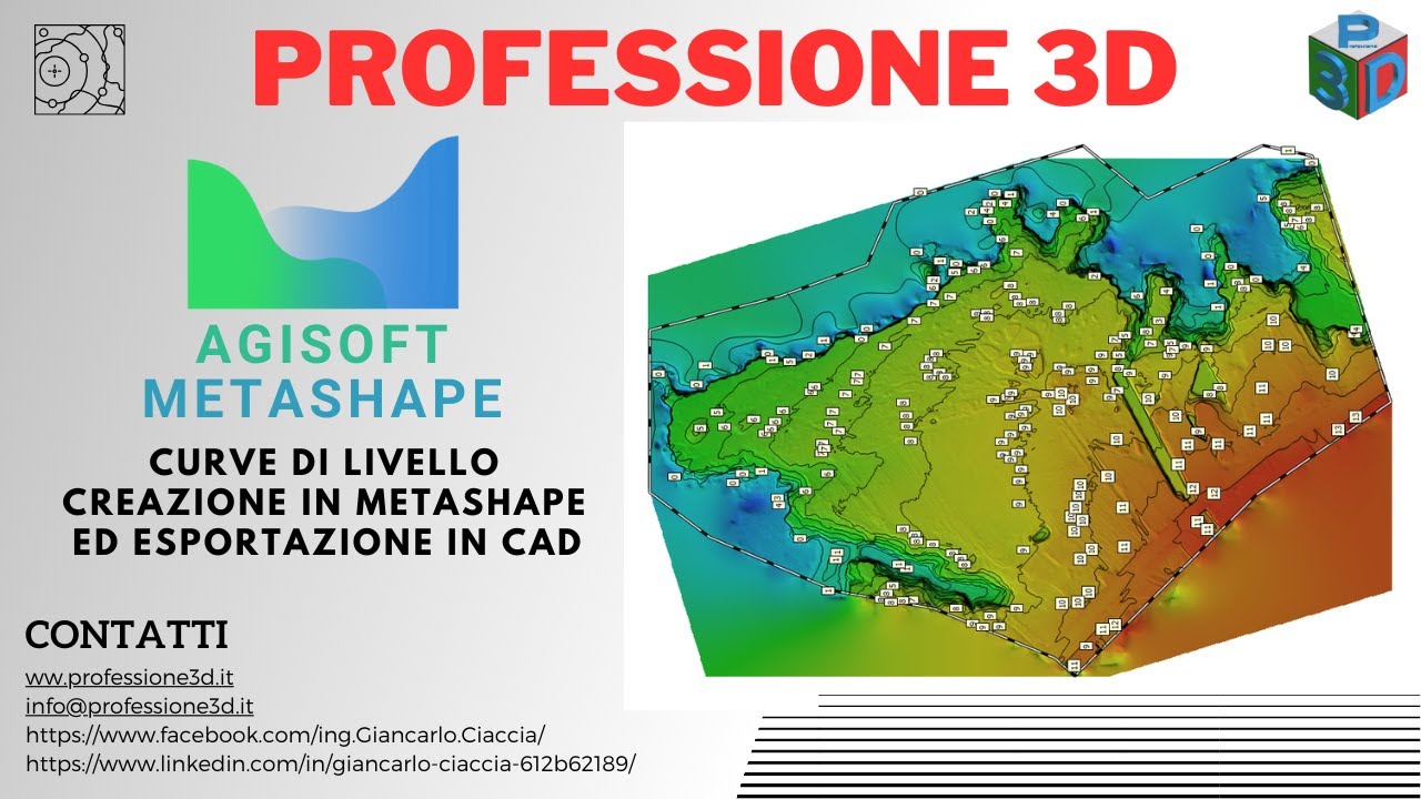 Creare Curve di Livello con Agisoft Metashape e Importarle in CAD. Tutorial completo