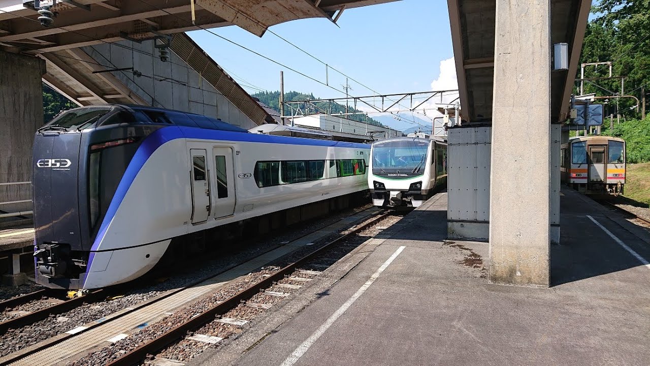 【右側面車窓 速度計】 特急あずさ46号 南小谷 → 新宿 【全区間車窓 夏空】