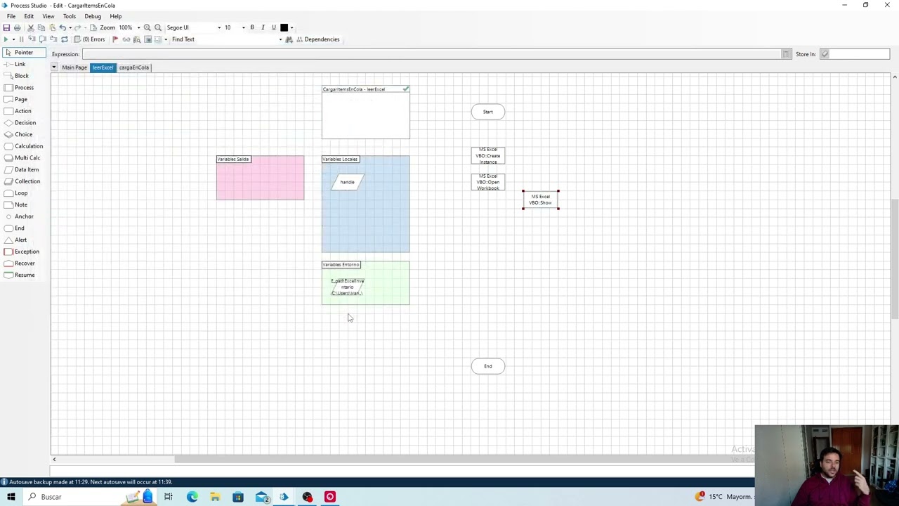 Lectura de un fichero excel con Blue Prism RPA