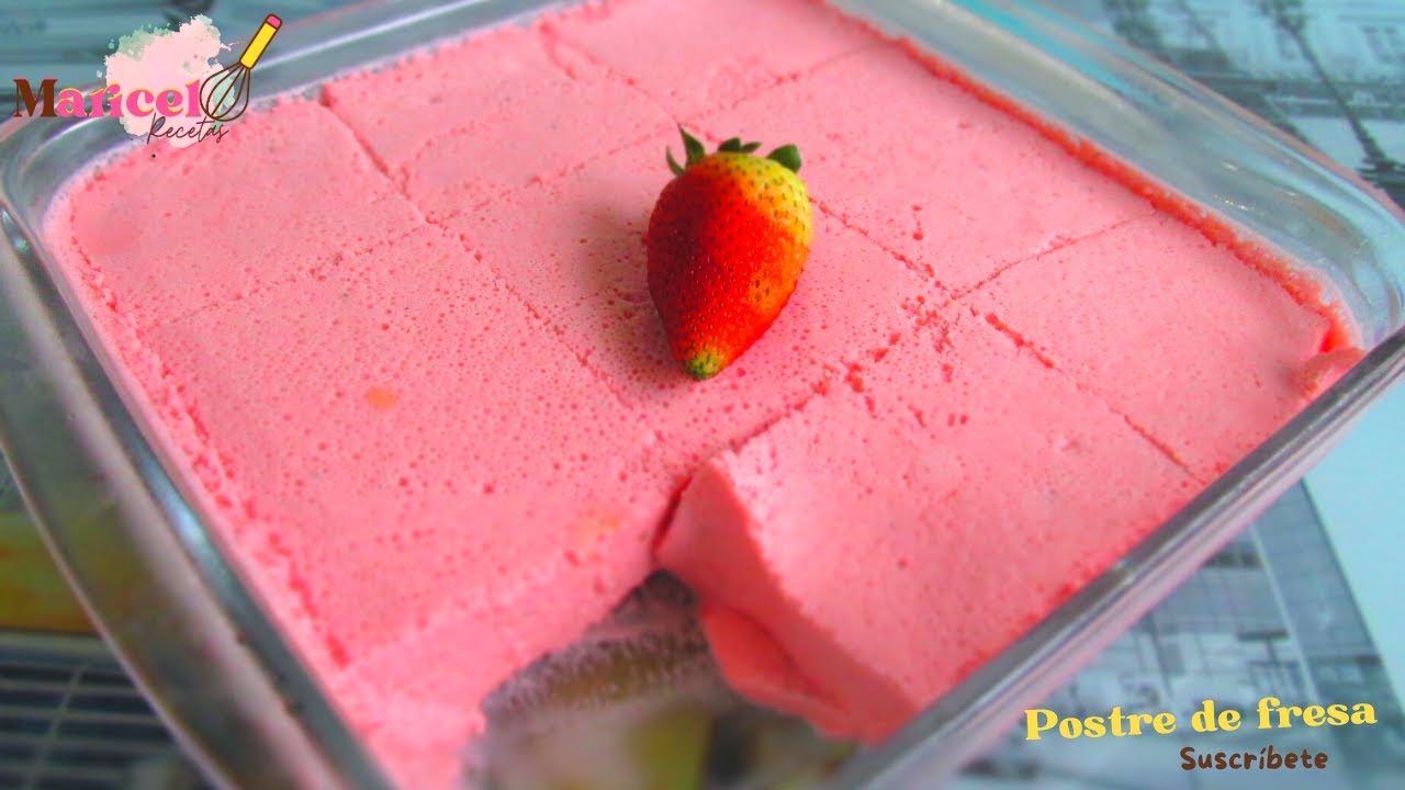 Postre de Fresas Cremoso SIN HORNO | Fácil, Rápido y Delicioso 😋💖