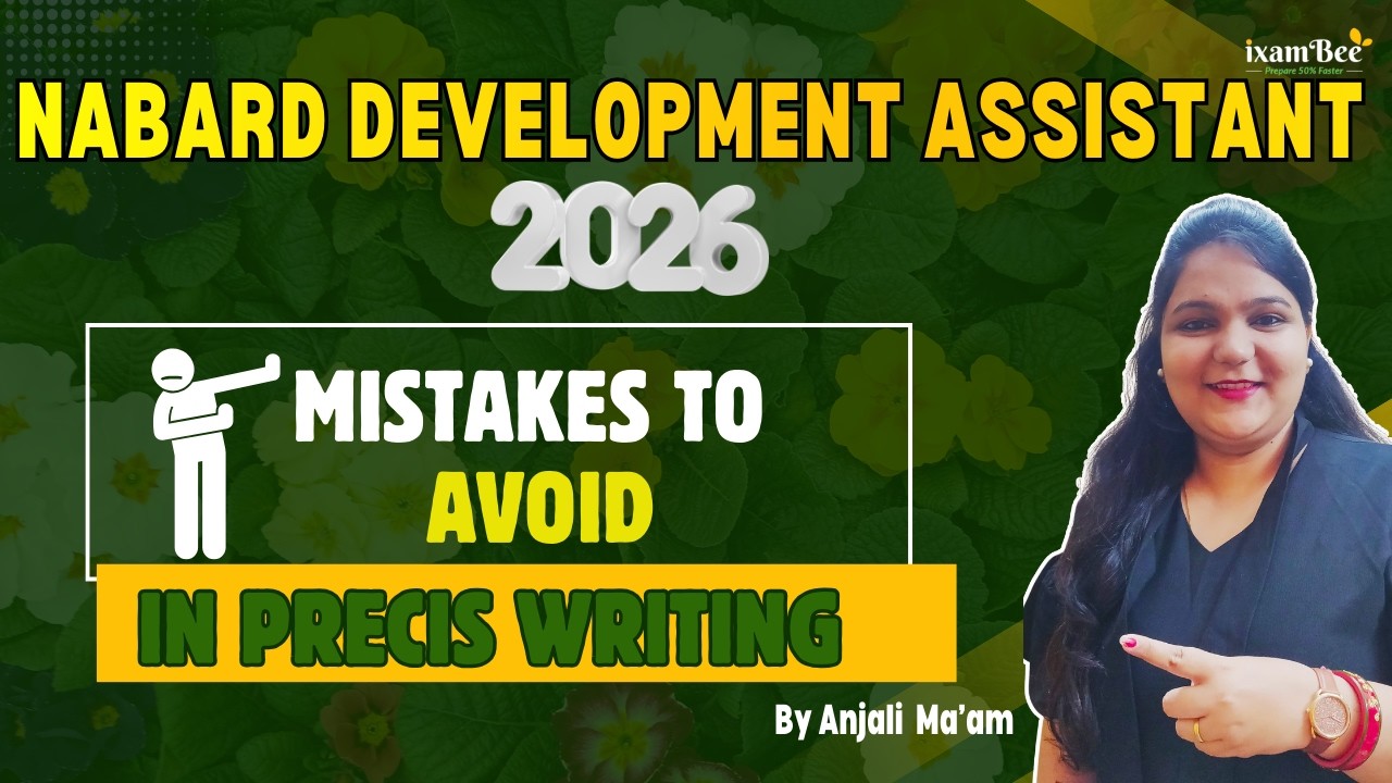 NABARD DA Mains 2026 ||  Mistakes to avoid in Precis writing || By Anjali Ma'am