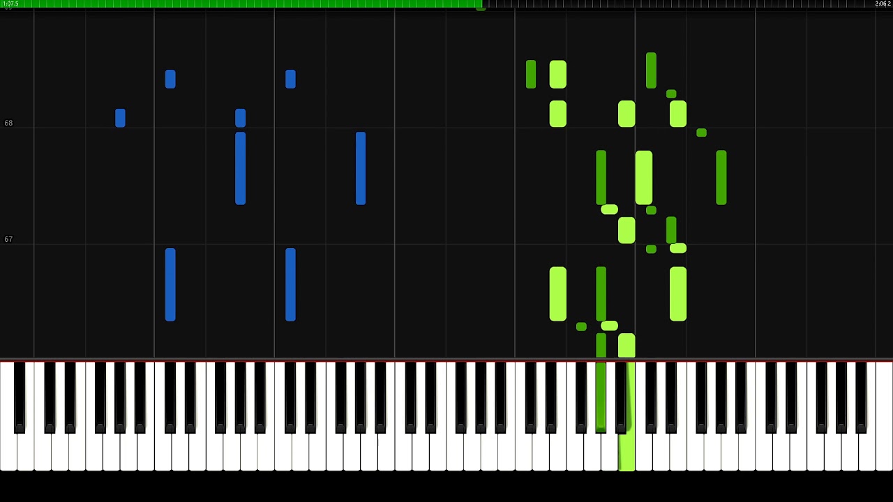 Serenade for Strings, Op. 22 (Tempo di Valse) - Dvoř&aacute;k | Piano Tutorial | Synthesia | How to play