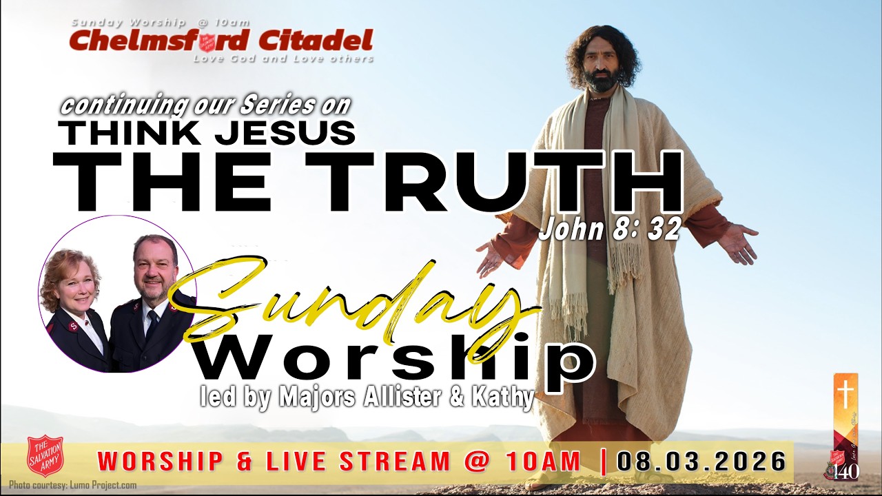 Live Stream Worship 08.03.2026 from The Salvation Army - Chelmsford (UK) at 10am