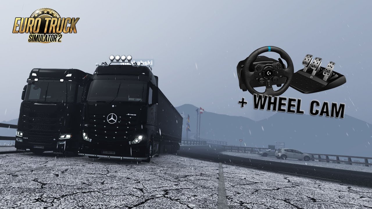 თოვლიანი გზებიი 🟣 LOGITECH G923+SHIFTER / EURO TRUCK SIMULATOR 2